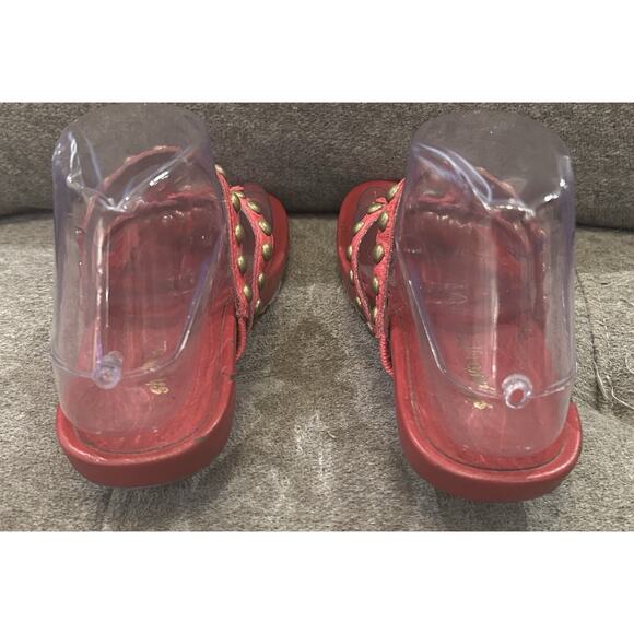 Dessert Red Studded Sandals size 6M - Picture 2 of 6